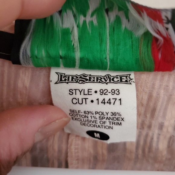 RARE Vintage Lip Service Pink Frilly Black Lace Jacket Goth Lolita Doll Medium - Picture 7 of 7